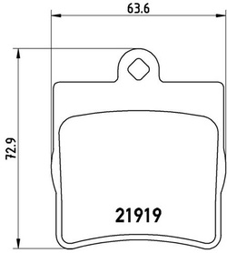 Klocki hamulcowe  tylne  R 171 W 203  C 209