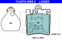 Klocki hamulcowe  tylne  R 171 W 203  C 208  C 209 W 210