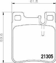 Klocki hamulcowe tylne  C 208 W 210  