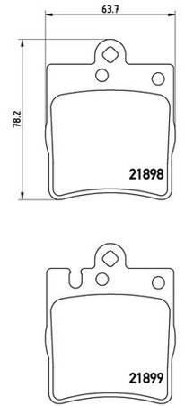 Klocki hamulcowe  tylne  R 171 W 203  C 208  C 209 W 210