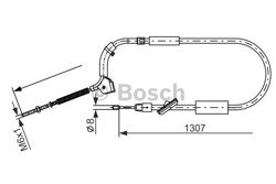 Linka hamulcowa od dźwigni  W 169 1130 mm