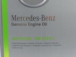 Olej  Mercedes  5W30 5L. MB 229.51   