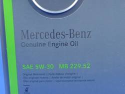 Olej  Mercedes   5W30 5L. MB 229.52 BlueTEC