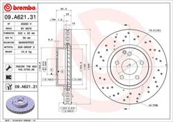 Tarcza hamulcowa przód   W 204  C 207 W 212  SPORTPAKIET 332 mm