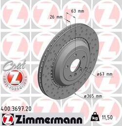 Tarcza hamulcowa tył    W 164 R 251  63 AMG  365 mm 