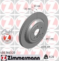 Tarcza hamulcowa tył    W 164 X 164 W 251 330 mm 