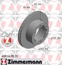 Tarcza hamulcowa  tylna CRAFTER  SPRINTER 906 / 907 / 910  "BLIŹNIAK" 303 mm